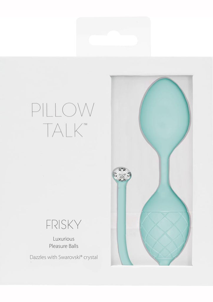 Pillow Talk Luxurious Pleasure Balls Silicone Kegel Balls - Teal