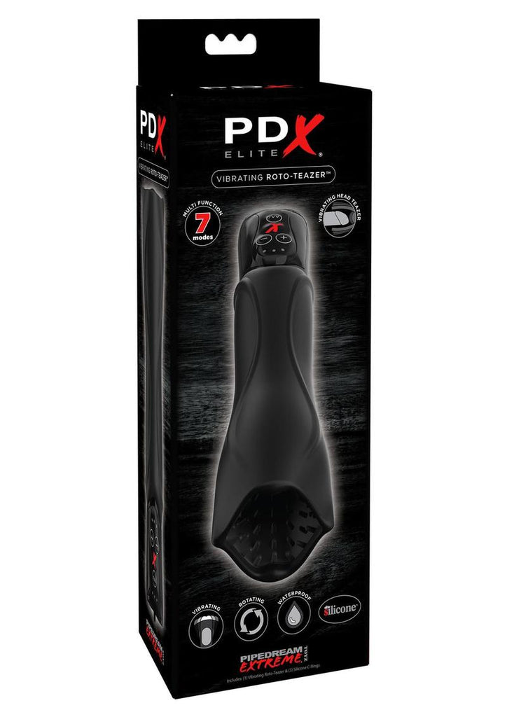 Pipedream Extreme Elite Vibrating Roto-Teazer Masturbator - Black