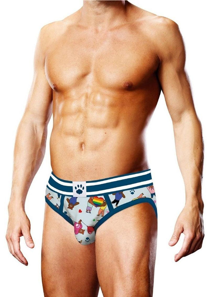 Prowler Bears with Hearts Brief - Blue - XLarge