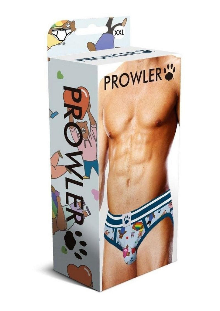 Prowler Bears with Hearts Brief - Blue - XXLarge