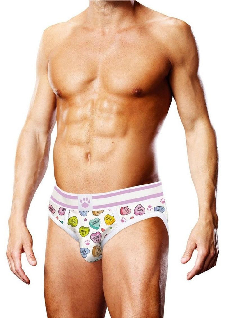 Prowler Candy Hearts Brief - White - Large