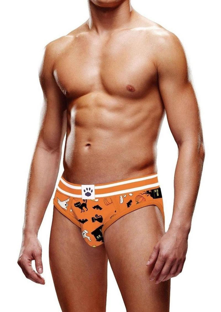 Prowler Halloween Brief - Black/Orange - Large