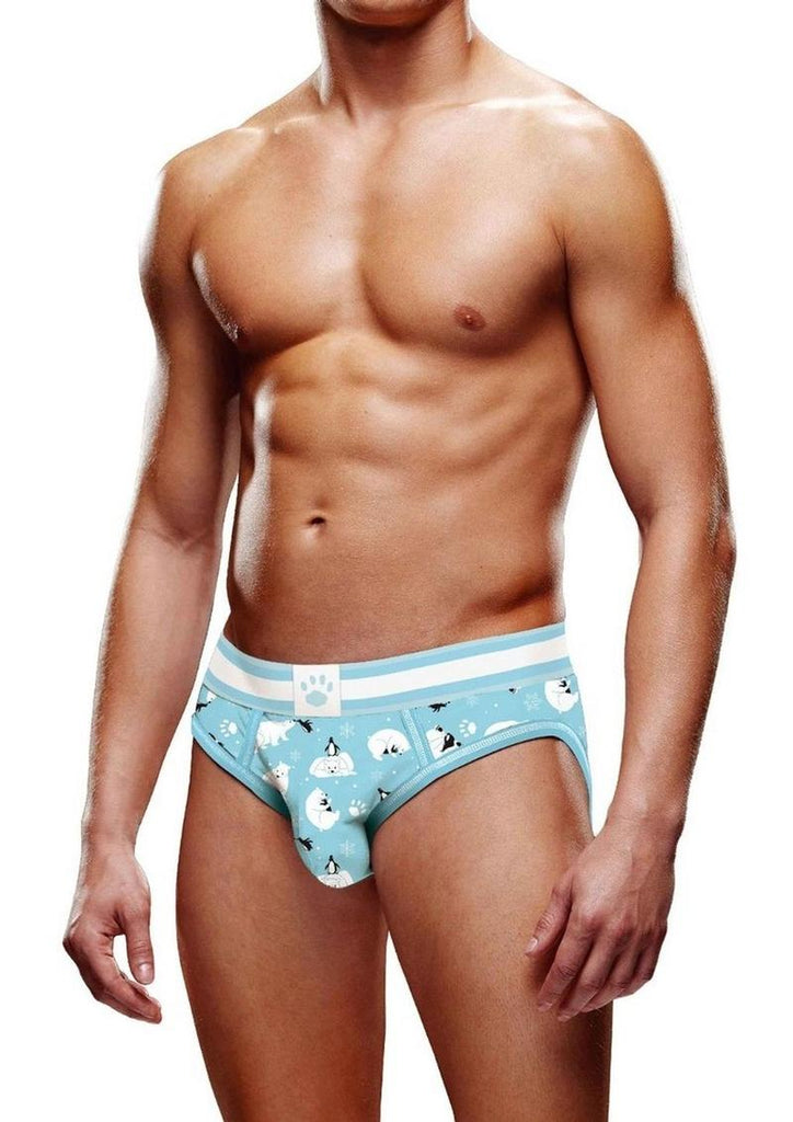 Prowler Winter Animals Open Brief - Blue/White - Large