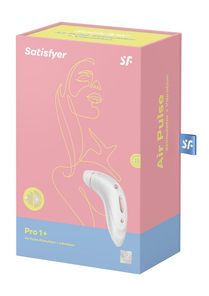 Satisfyer Pro 1+ Vibration Pressure Clitoral Stimulator USB Rechargeable Waterproof - White - 5.11in