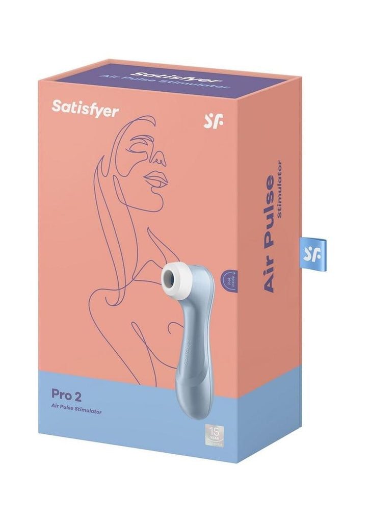 Satisfyer Pro 2 Rechargeable Silicone Clitoral Stimulator - Blue - 6.5in