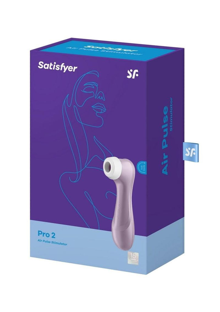 Satisfyer Pro 2 Rechargeable Silicone Clitoral Stimulator - Purple - 6.5in