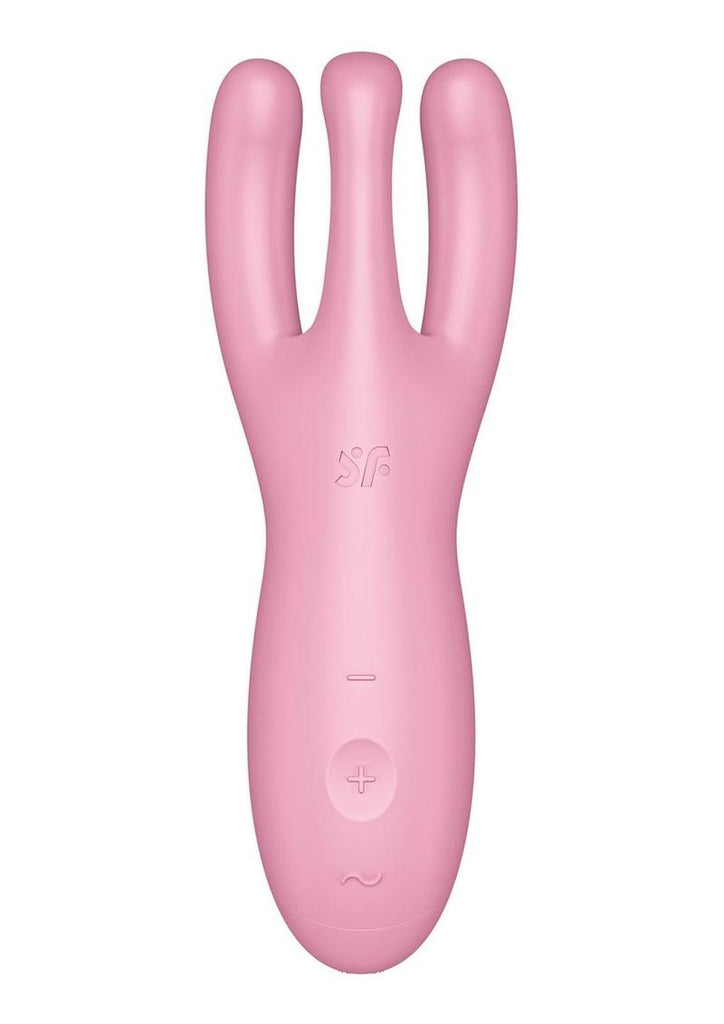 Satisfyer Threesome 4 Rechargeable Silicone Vibrator - Pink