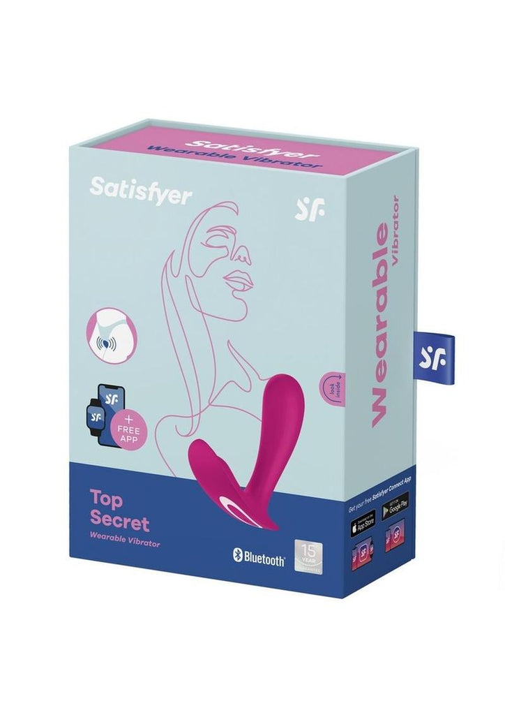 Satisfyer Top Secret Connect App Rechargeable Silicone Wearable Vibrator - Pink