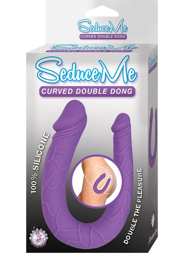 Seduce Me Silicone Curved Double Dildo - Purple