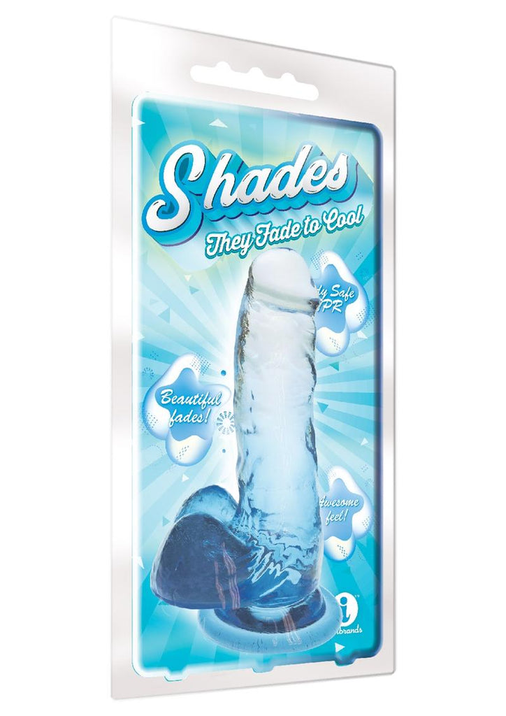 Shades Gradient Dildo - Blue - Medium - 7in