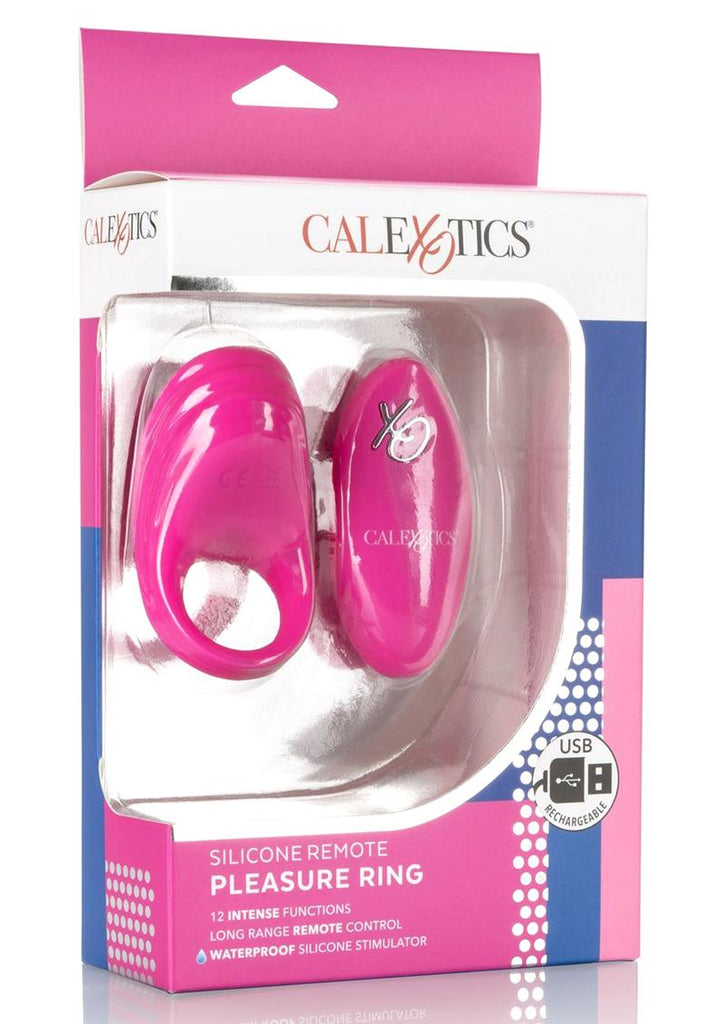 Silicone Remote Pleasure Ring Silicone Waterproof Rechargeable - Pink