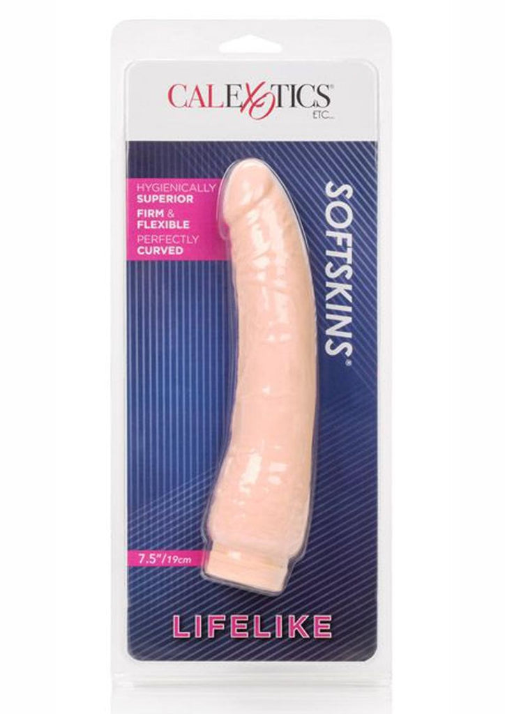 Soft Skins Veined Dildo - Flesh/Ivory - 7.5in