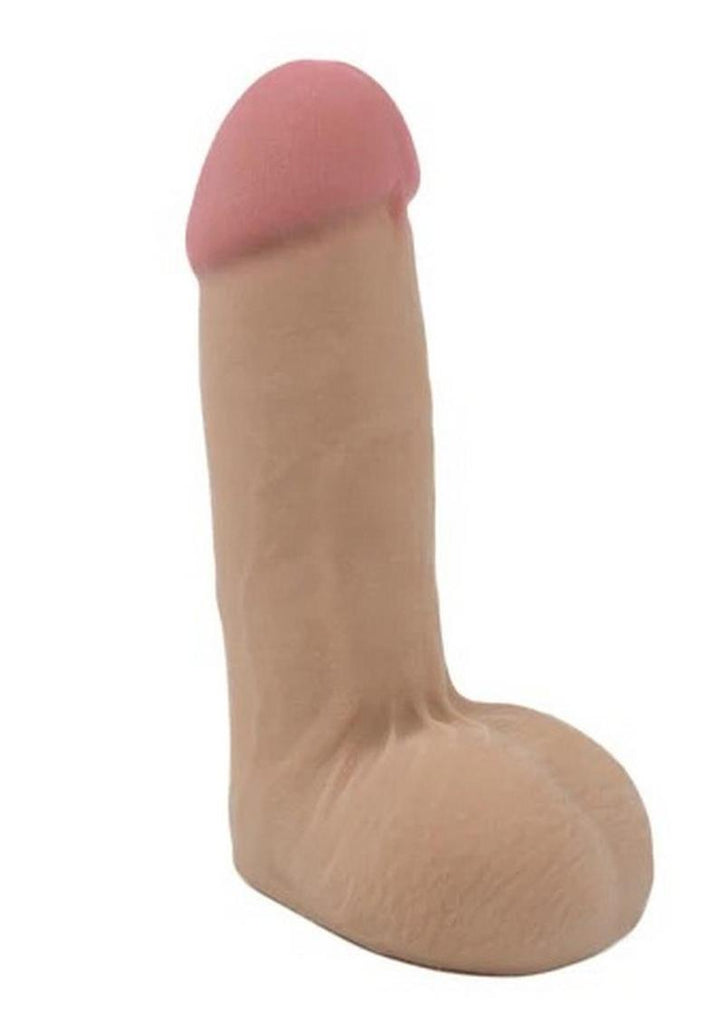 Squirtz Cyberskin Squirting Dildo with Balls - Vanilla - 7.5in