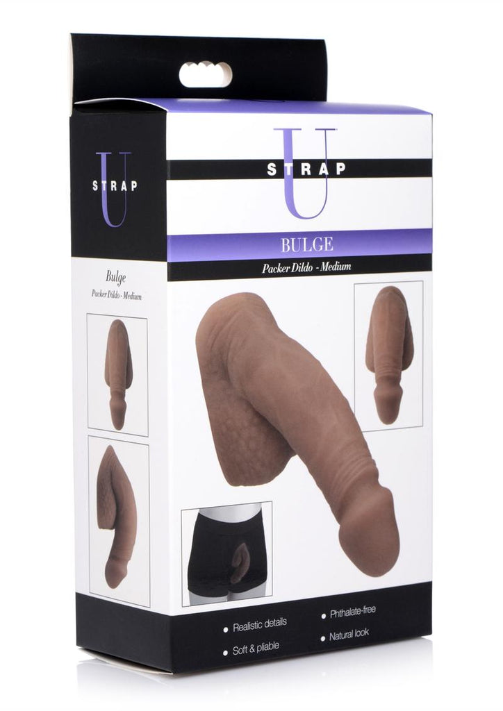 Strap U Bulge Packer Dildo - Brown/Caramel