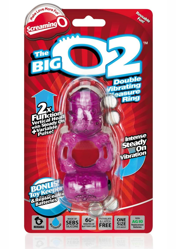 The Big O 2 Vibrating Double Ring - Purple