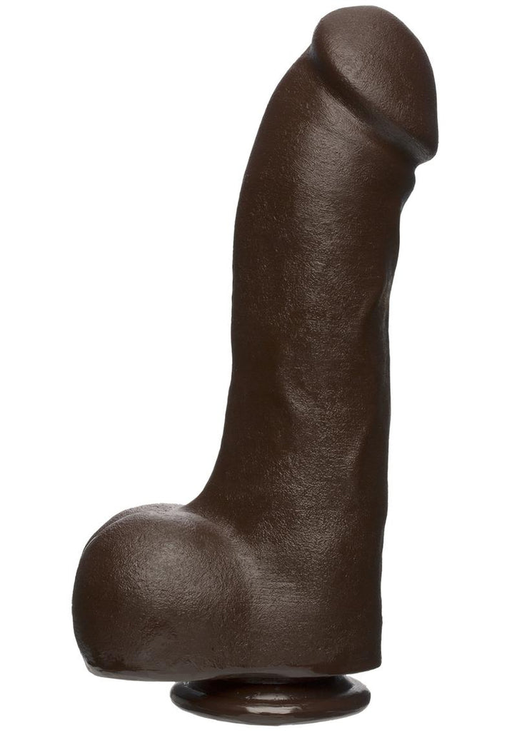 The D Master D Firmskyn Dildo with Balls - Black/Chocolate - 12in