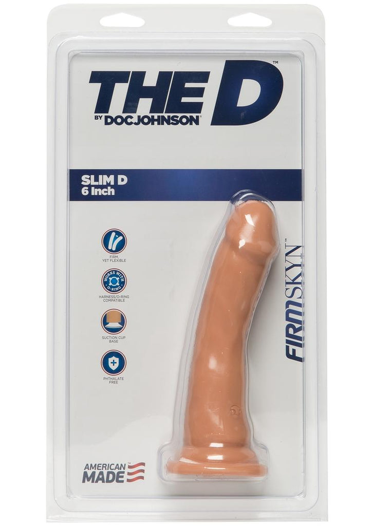 The D Slim D Firmskyn Dildo - Flesh/Vanilla - 6in