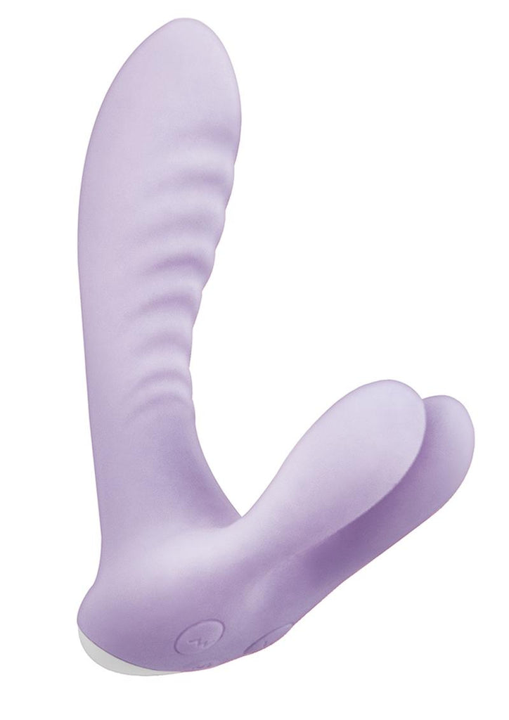 Vibes Of New York Heat Up Bunny Rechargeable Silicone Warming Rabbit Vibrator - Purple