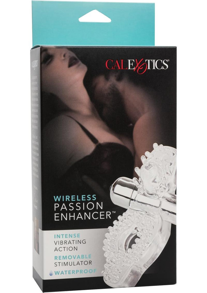 Wireless Passion Enhancer Vibrating Cock Ring Cock Ring with Clitoral Stimulation - Clear